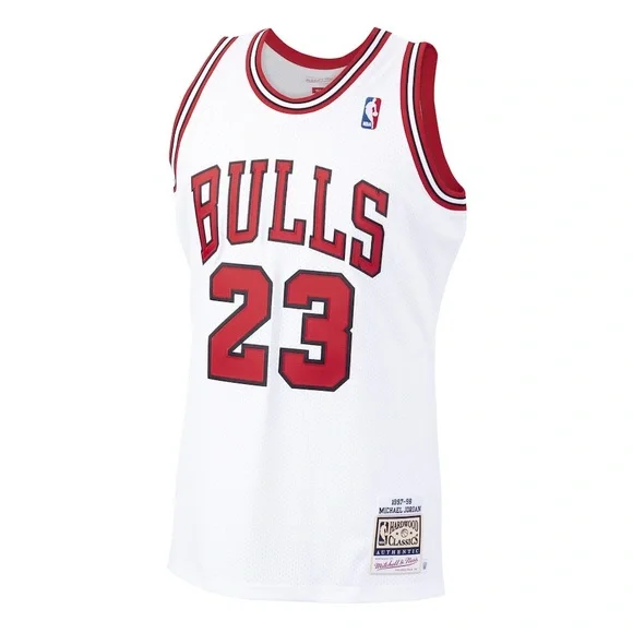 Mitchell & Ness Michael Jordan Chicago Bulls 97/98 Basketball Jersey- White NWT - Picture 2 of 3